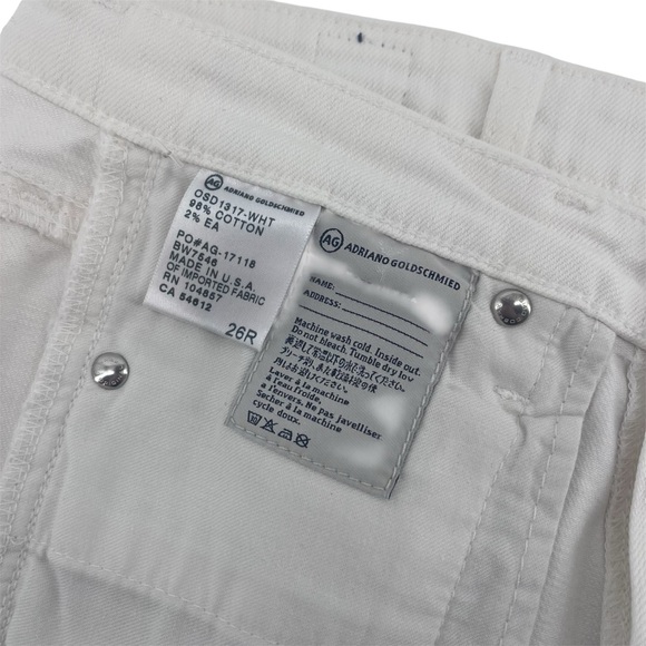 NEW AG Adriano Goldschmied The Ballard Slim Boot Jeans in White Size 26R - Picture 11 of 12
